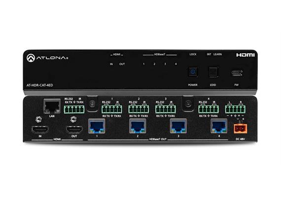 4K/HDR HDMI 2.0b HDBaseT HDMI 1 X 4 Extended Distance Distribution Amplifier