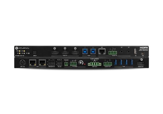 4K HDR HDMI-Umschalter mit 3 Eingängen und Audio-Mischerverstärker