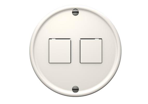 Combi-Set 2xRJ45, Standard 58mm