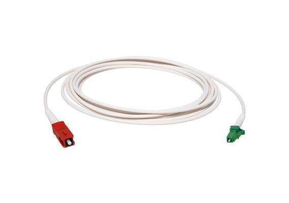 Fiber Patchkabel, LC/APC (gn) – SC/UPC (rt), WH, 25m