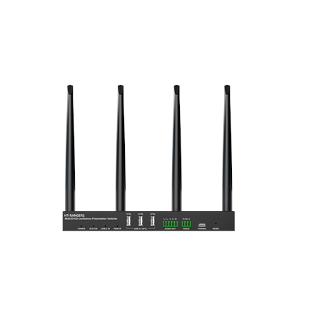 Konferenz-Präsentationsumschalter mit HDMI, USB-C, USB 3.0, Laden, Ethernet