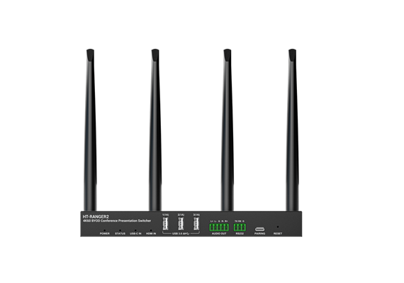 Konferenz-Präsentationsumschalter mit HDMI, USB-C, USB 3.0, Laden, Ethernet