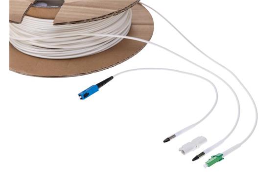 LWL-FTTH-Verlängerungskabel LC/APC - SC/PC 15m
