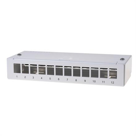 Patchpanel 12-fach, Keystone, leer