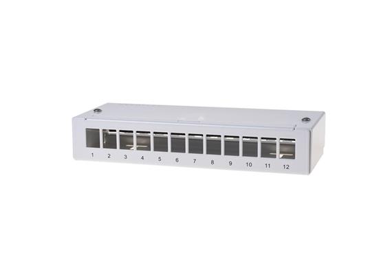 Patchpanel 12-fach, Keystone, leer