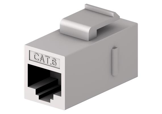 RJ45 Keystone Cat6 F/F weiss