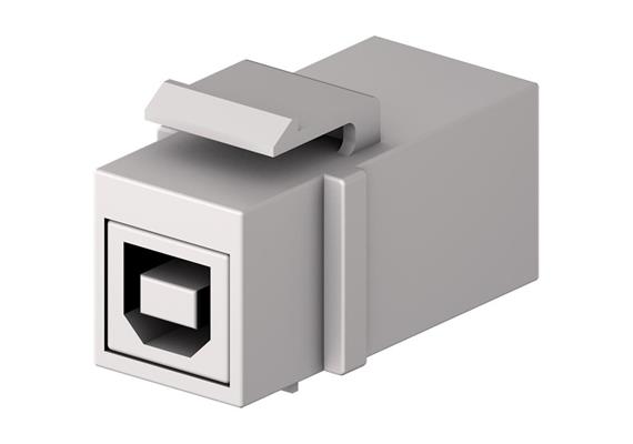 USB B-A Keystone F/F weiss