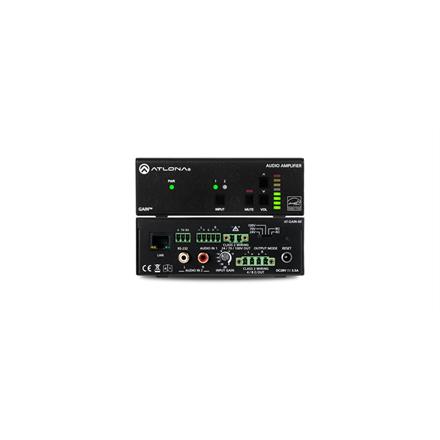 Amplificateur 2 canaux avec 60W pour 24V/70V/100V/4Ohm/8Ohm, entrées ligne