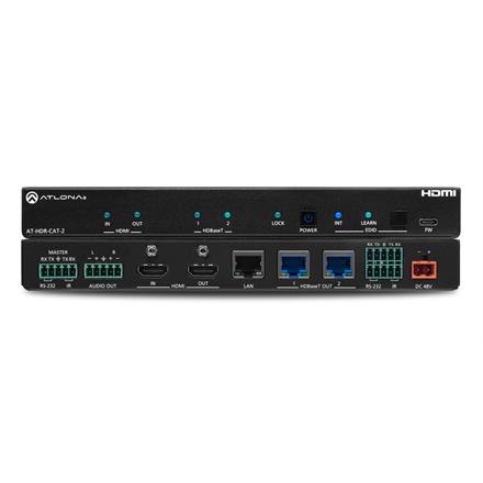 Amplificateur de distribution HDMI/HDBaseT à 2 sorties, extraction audio (4K/HDR)