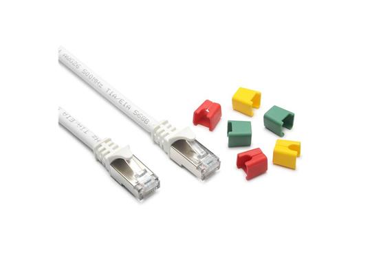 CAT6A Round-Patch S-FTP/LSZH, blanc, codable, 25.0m