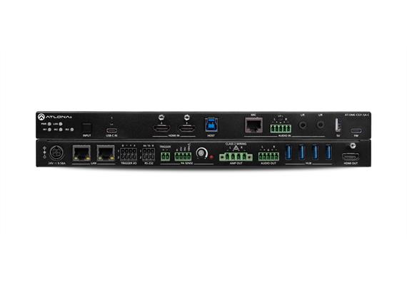 Commutateur HDMI/USB-C (4K/HDR) à 3 entrées avec amplificateur mélangeur audio