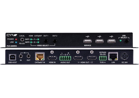 HDBaseT 2.0 - HDMI / Bi-Dirc. USB - Récepteur - 5-Play - 100 m