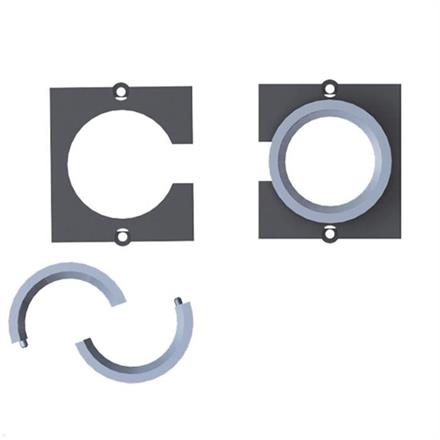 Insert CM passe-câbles 22mm noir