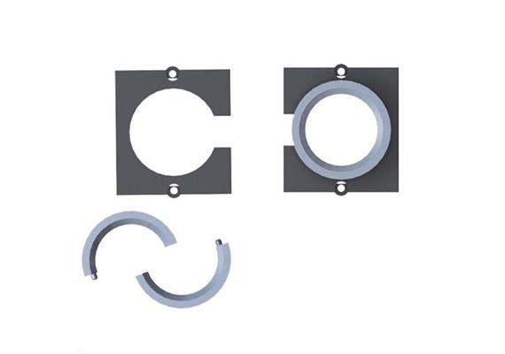 Insert CM passe-câbles 22mm noir