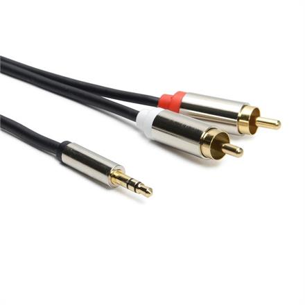 Jack 3.5mm : 2x RCA r/b, blindé, 3.0m