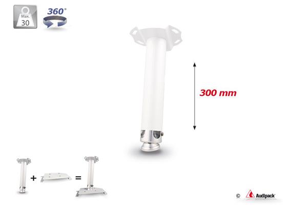 Kit de tubes universel 300mm blanc