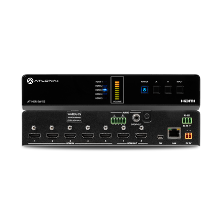 Matrice/commutateur 4K/HDR 5 x 2 HDMI d'Atlona