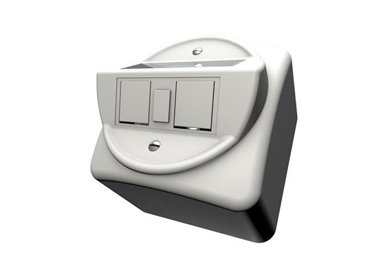 Prise AP 30° 2xRJ45/1xClik LC Standard