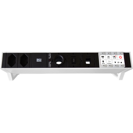 Prise de table 2xT13/3x vide/1x commande blanc