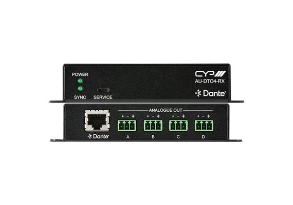 Récepteur Dante 4 canaux mono