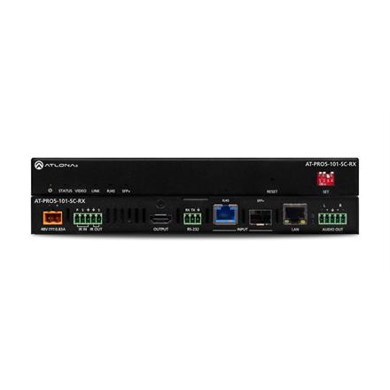 Récepteur SFP+/CAT avec sortie HDMI et scaleur vidéo (4K/HDR), extraction audio