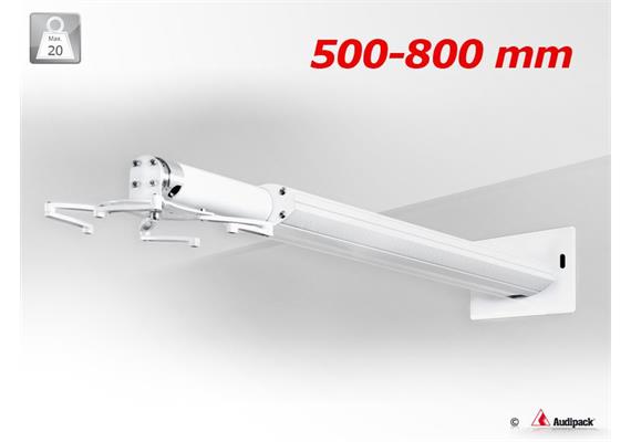 Support mural QFIX blanc 500 - 800 mm