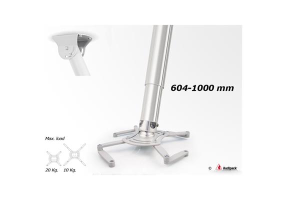 Support plafond QFIX gris 600-1000 mm <20 kg