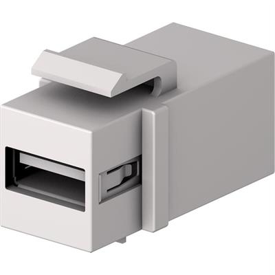 USB A-B Keystone F/F blanc