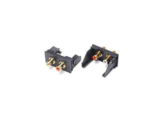 2 moduli RCA rosso/bianco F/F nero