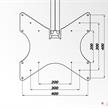 base di montaggio per supporto a soffitto VESA 200,300,400 mm | Bild 3