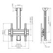 C1544B Supporto a soffitto fissa nero | Bild 2
