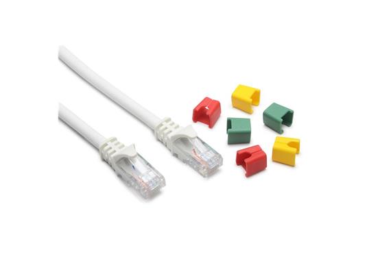 CAT6A Round-Patch U-UTP/LSZH, bianco, codificabile, 2.0m