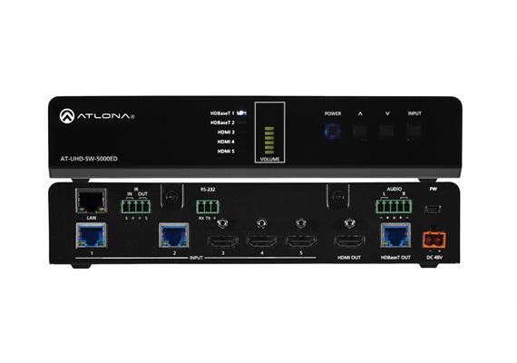 Commutatore HDMI/HDBaseT a 5 ingressi con uscita HDMI-/HDBaseT speculare