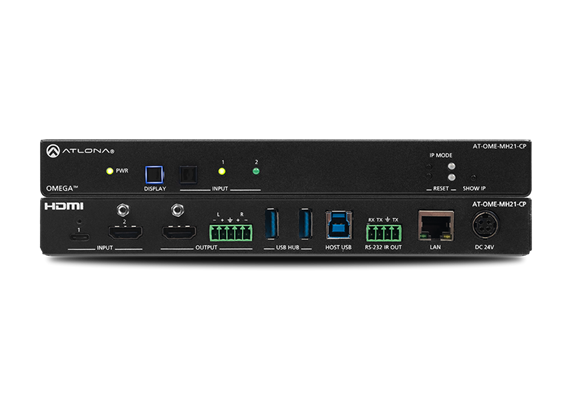 Commutatore HDMI/USB-C (4K/HDR) con uscita HDMI, ricarica USB-C ed estrazione audio