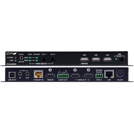 HDBaseT 2.0 - HDMI / Bi-Dirc. USB - Ricevitore - 5-Play - 100 m