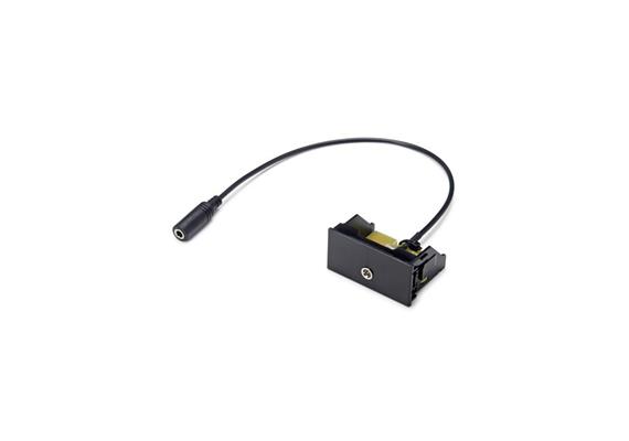 Modulo jack da 3,5 mm F/F nero con cavo da 200 mm
