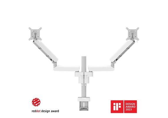 MOMO 4237W Monitorhalterung Motion Plus für 2 Monitore (Weiß)