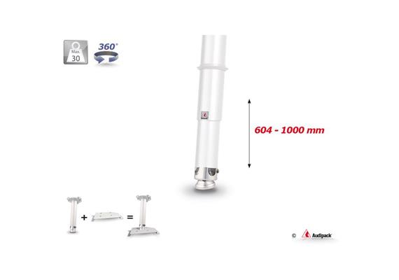 Set di tubi universali 604-1000mm bianco
