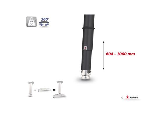 Set di tubi universali 604-1000mm nero