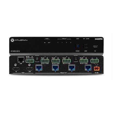 Splitter HDMI 1x4 HDBaseT 4K/HDR HDMI 2.0b con amplificatore audio integrato
