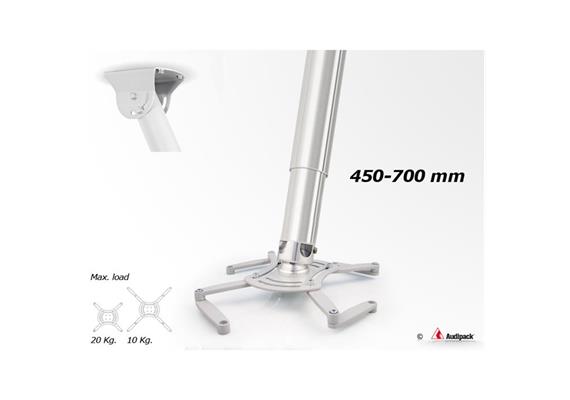 Supporto a soffitto QFIX grigio 450-700 mm <20 kg