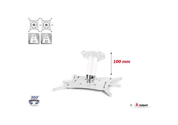 Supporto a soffitto QFIX XL bianco 100 mm <30 kg