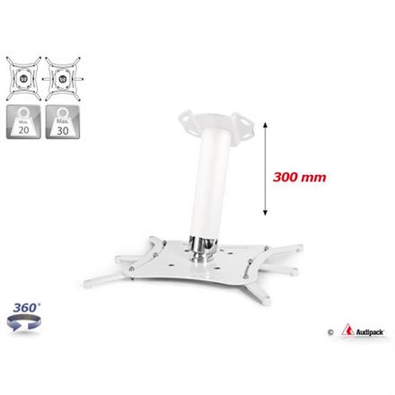 Supporto a soffitto QFIX XL bianco 300 mm <30 kg