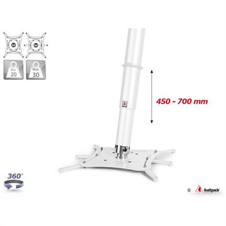 Supporto a soffitto QFIX XL bianco 450-700 mm <30 kg