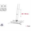 Supporto a soffitto QFIX XL bianco 450-700 mm <30 kg