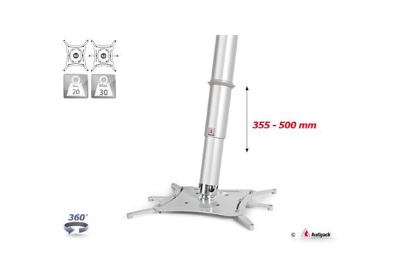 Supporto a soffitto QFIX XL grigio 355-500 mm <30 kg
