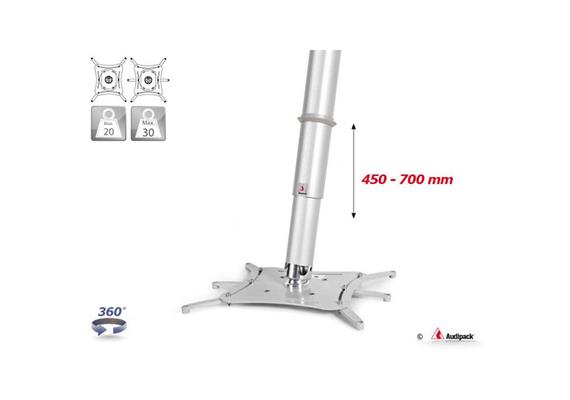 Supporto a soffitto QFIX XL grigio 450-700 mm <30 kg