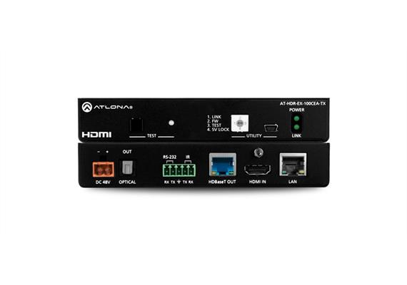 Trasmettitore HDBaseT 4K HDR con controllo, rete, alimentazione remota