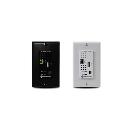 Trasmettitore HDBaseT (4K) USB-C/dati USB e RS232 da incasso a parete, formato US