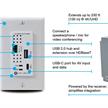 Trasmettitore HDBaseT USB-C/dati USB e RS232 da incasso a parete, formato US (4K) | Bild 4